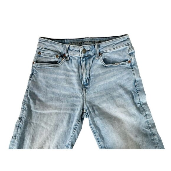 American Eagle Mens Sz 29 x 30.5 Athletic Airflex Light Wash Straight Leg Jeans - Picture 4 of 10